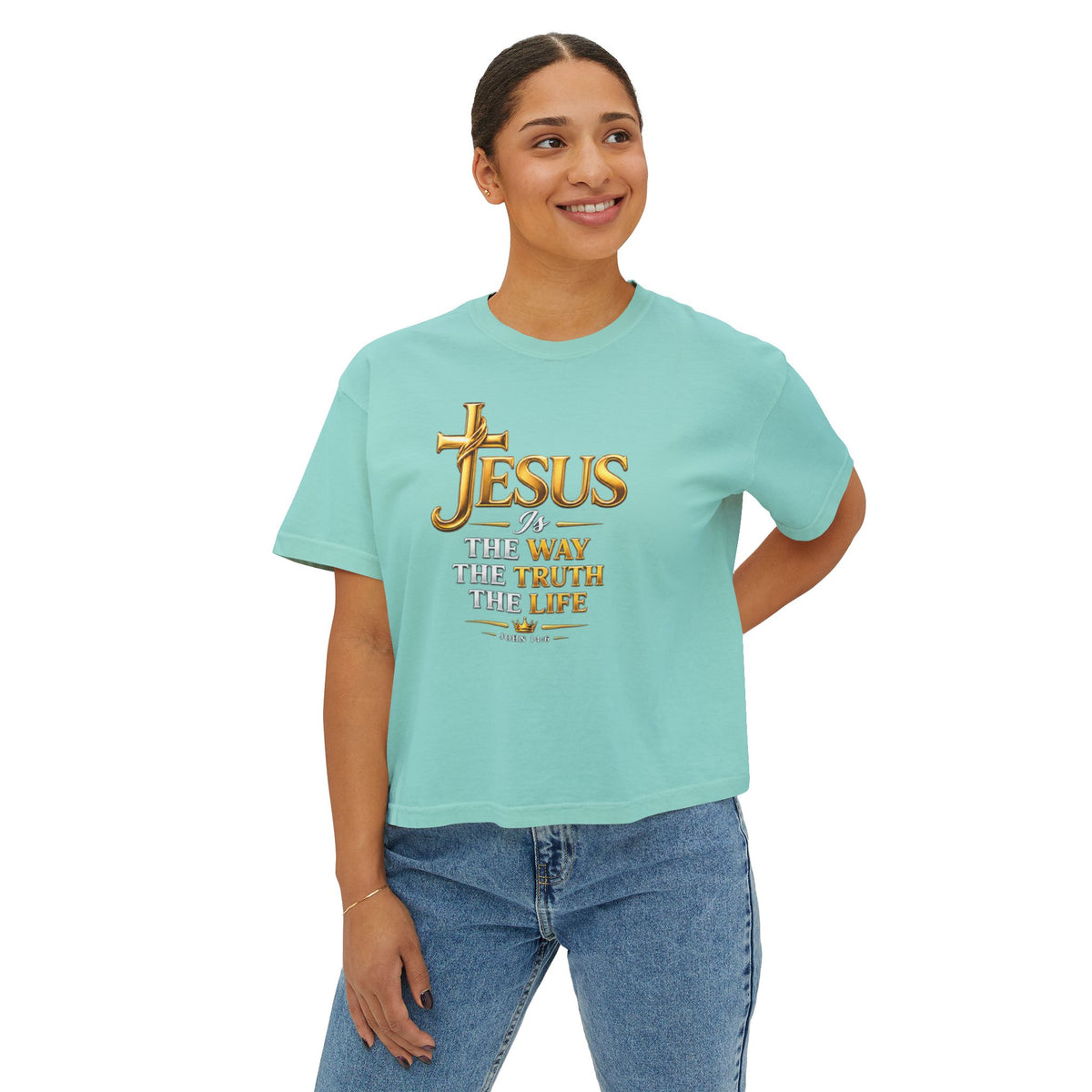 Jesus Is The Way Women's Boxy Tee | John 14:6