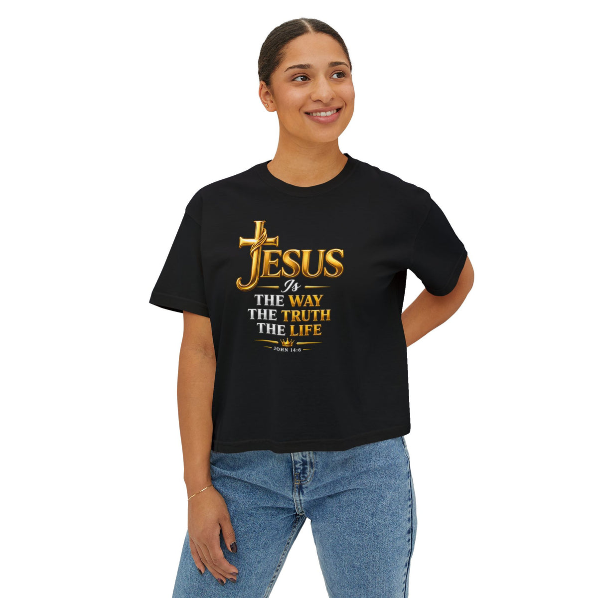Jesus Is The Way Women's Boxy Tee | John 14:6